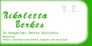nikoletta berkes business card